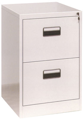 Stalowa szafka biurowa Szafka na dokumenty z dwiema szufladami i uchwytem z PVC