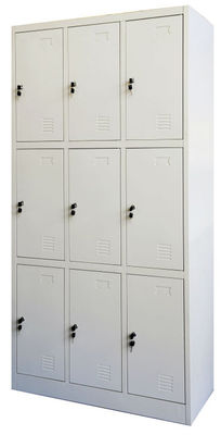 Komercyjne szafki z 9 drzwiami, gładka metalowa szafka dziecięca Nowoczesny design
