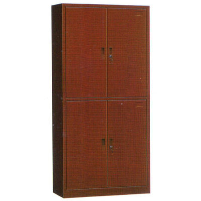 Metalowa szafka z 2-poziomowymi drzwiami skrzydłowymi przenoszona termicznie z drewna