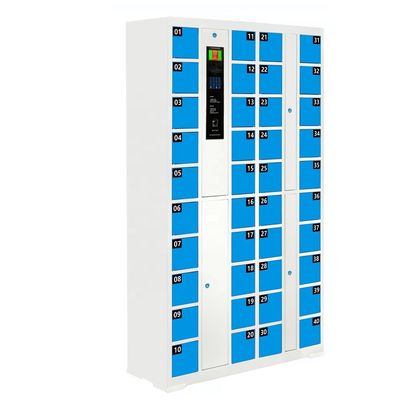 Dwadzieścia cztery drzwi Smart Locker Identyfikacja kodu kreskowego Kolor niebieski Wytrzymały