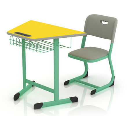 Stół do nauki dla studentów Biurko ze stali ognioodpornej Meble szkolne Metalowy stół do krzesła szkolnego dla dzieci