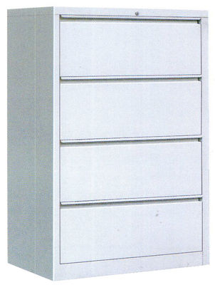 Format A1 / A0 Boczna, metalowa szafka na dokumenty z czterema szufladami, konstrukcja w dół