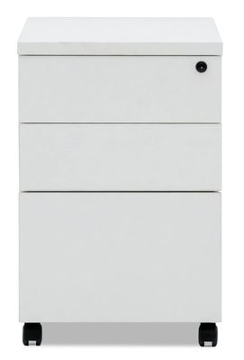 Szara szafka na dokumenty ze stali, wysokość 60 mm, z 3 szufladami i kółkami