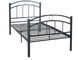 700 mm Wysokość Żelazne meble szkolne Podstawa łóżka Mocna konstrukcja Czarny kolor