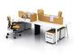 Komercyjne 4-osobowe biurko do pracy, biurka ze stali ognioodpornej