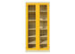 Łatwy montaż Stalowe składane szafki do przechowywania Siatki zawiasowe Drzwi Kolor żółty