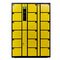 Żółta, czarna, samoszyfrowana cyfrowa skrytka, osiemnaście szafek na telefony komórkowe do biura