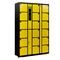 Żółta, czarna, samoszyfrowana cyfrowa skrytka, osiemnaście szafek na telefony komórkowe do biura