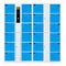 Dwadzieścia cztery drzwi Smart Locker Identyfikacja kodu kreskowego Kolor niebieski Wytrzymały