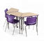 Biurko szkolne z pojedynczym siedziskiem H750mm Meble szkolne ze stali wysokiej jakości
