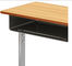 Stalowy stół do nauki i krzesło dla studentów Metalowe krzesło w klasie z biurkowymi meblami szkolnymi