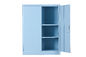 Niebieskie szafy z litymi drzwiami, 2 półki Metalowe meble do przechowywania z kluczami