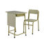 Meble szkolne ze stali do sali lekcyjnej Stół do nauki dla uczniów Metalowe biurko i krzesło Stół do czytania dla dzieci